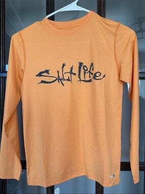 Salt Life Orange Performance Long Sleeve Shirt